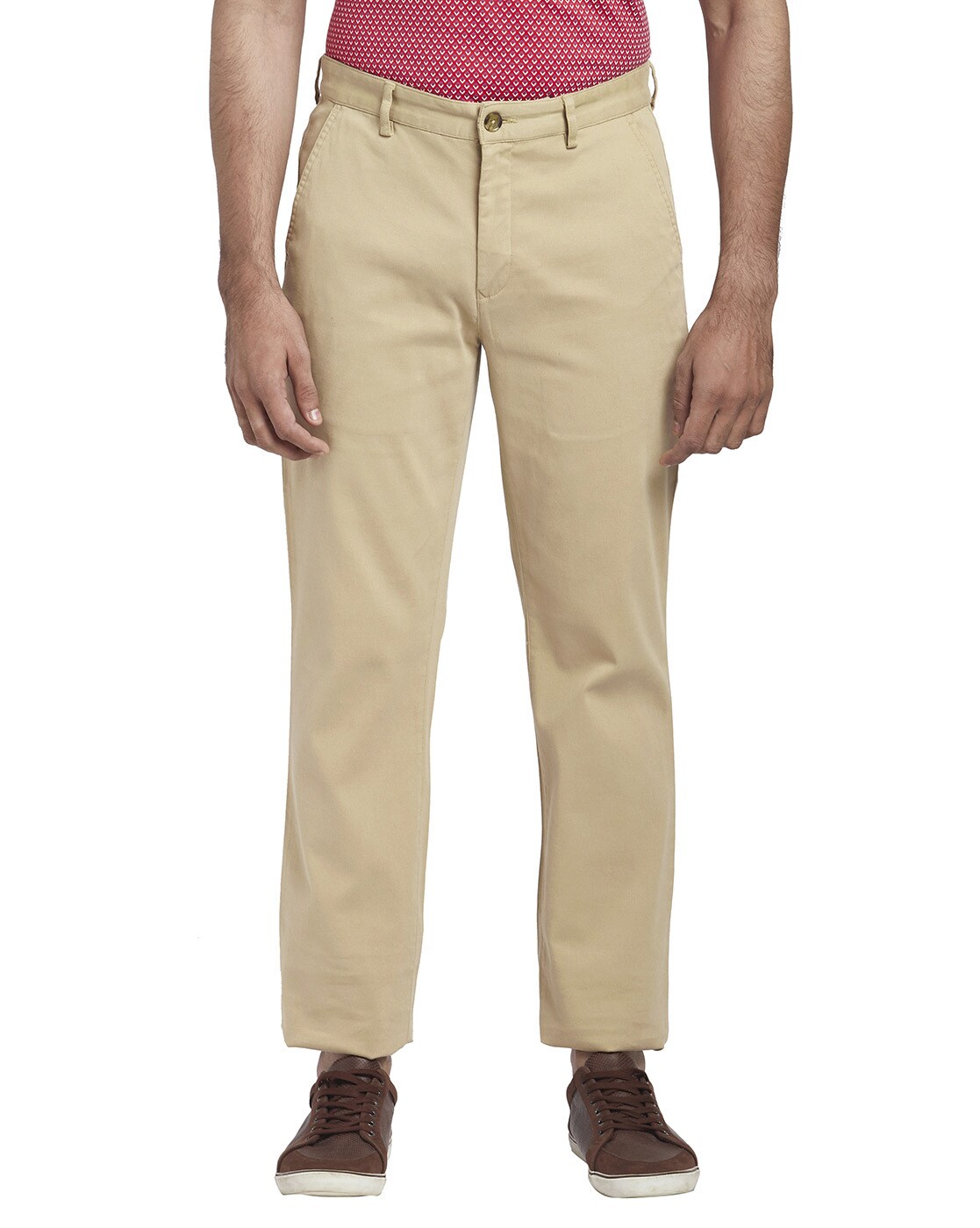 Buy online Beige Solid Chinos from Bottom Wear for Men by Color Plus for  999 at 60 off  2023 Limeroadcom