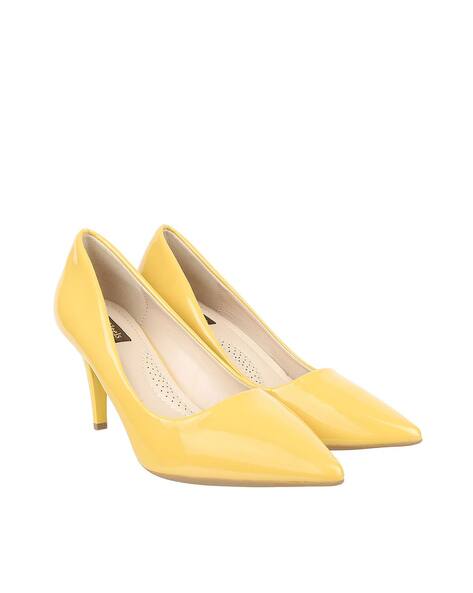yellow pointed heels