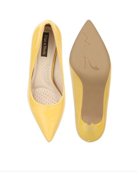 Yellow pointed toe discount flats