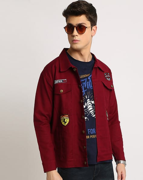 Buy Maroon Jackets \u0026 Coats for Men by 