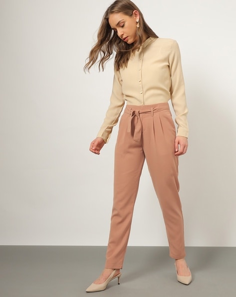 Buy Brown Trousers & Pants for Women by Outryt Online 