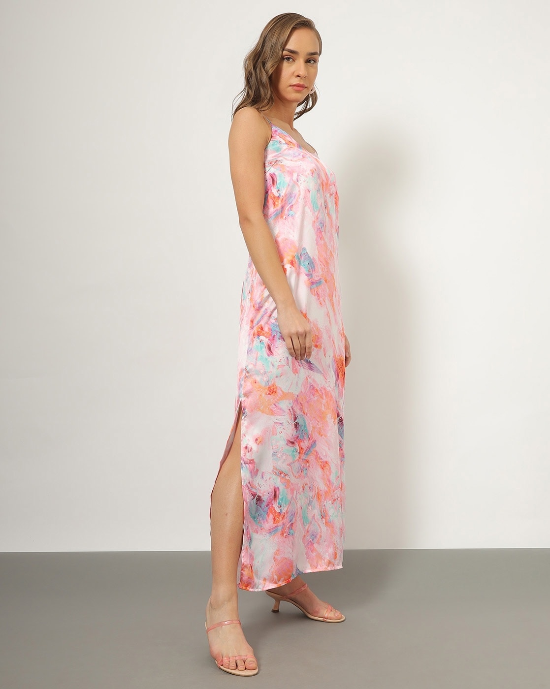 maxi pink dress