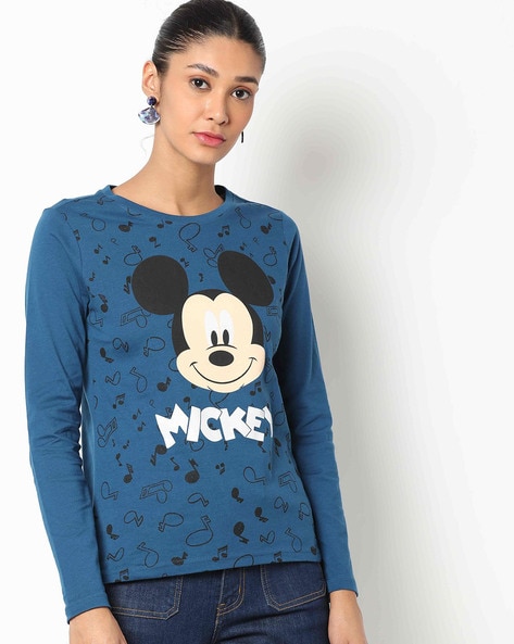 Mickey Print Crew-Neck T-shirt