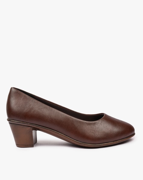 Buy Brown Heeled Shoes for Women by HI 