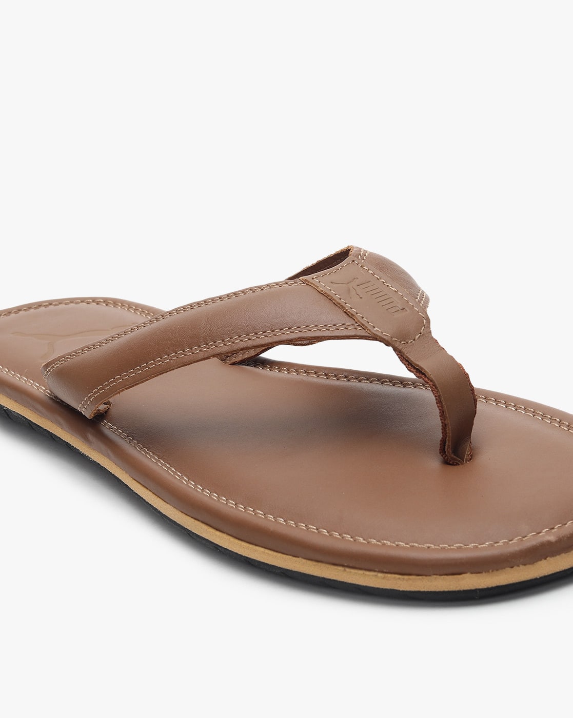 puma brown slippers