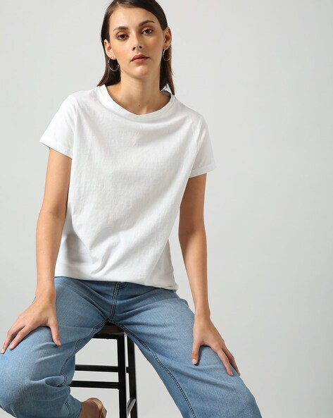 Women Jersey Cotton Crew-Neck T-shirt