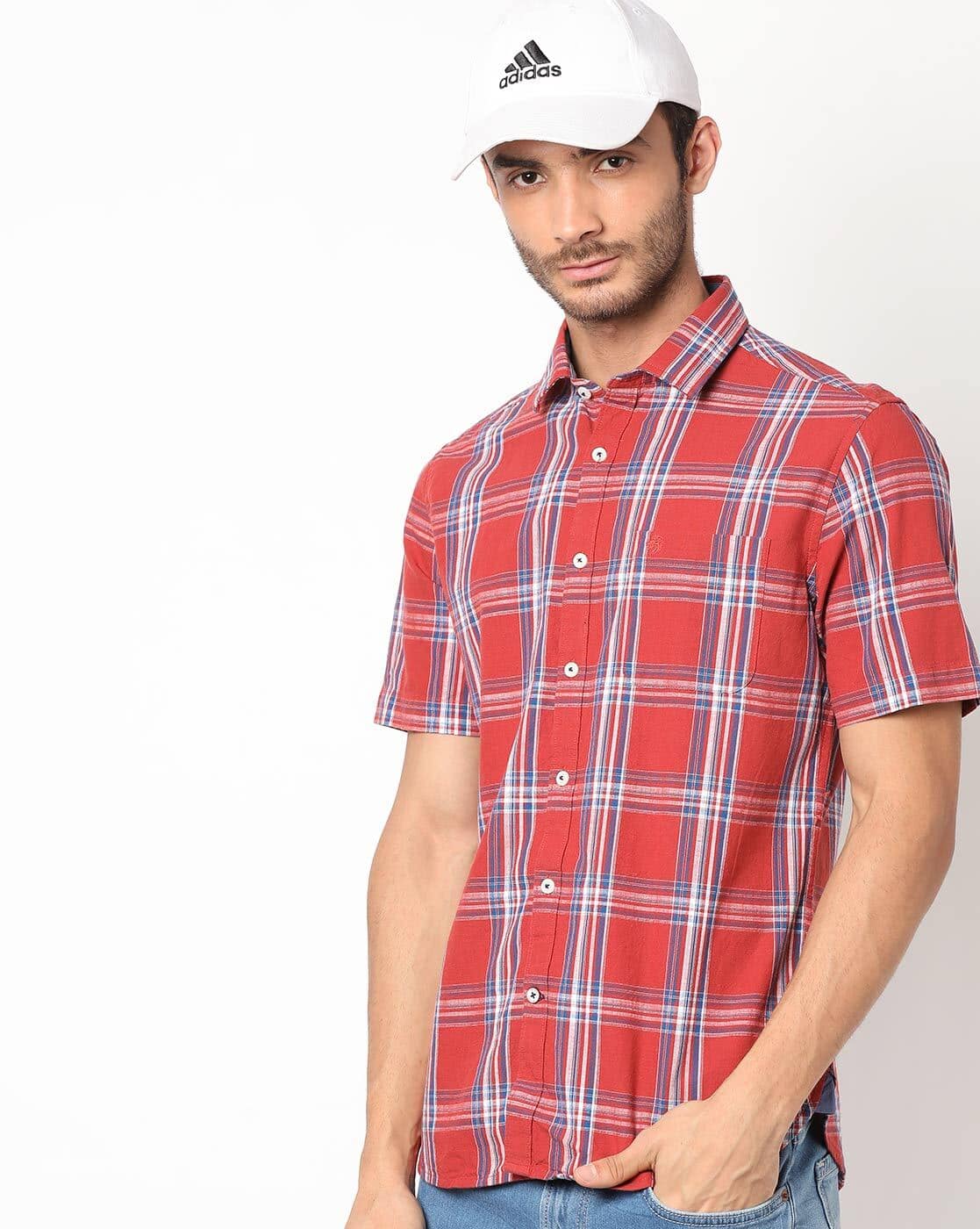 Buy Brick Red Shirts for Men by NETPLAY 
