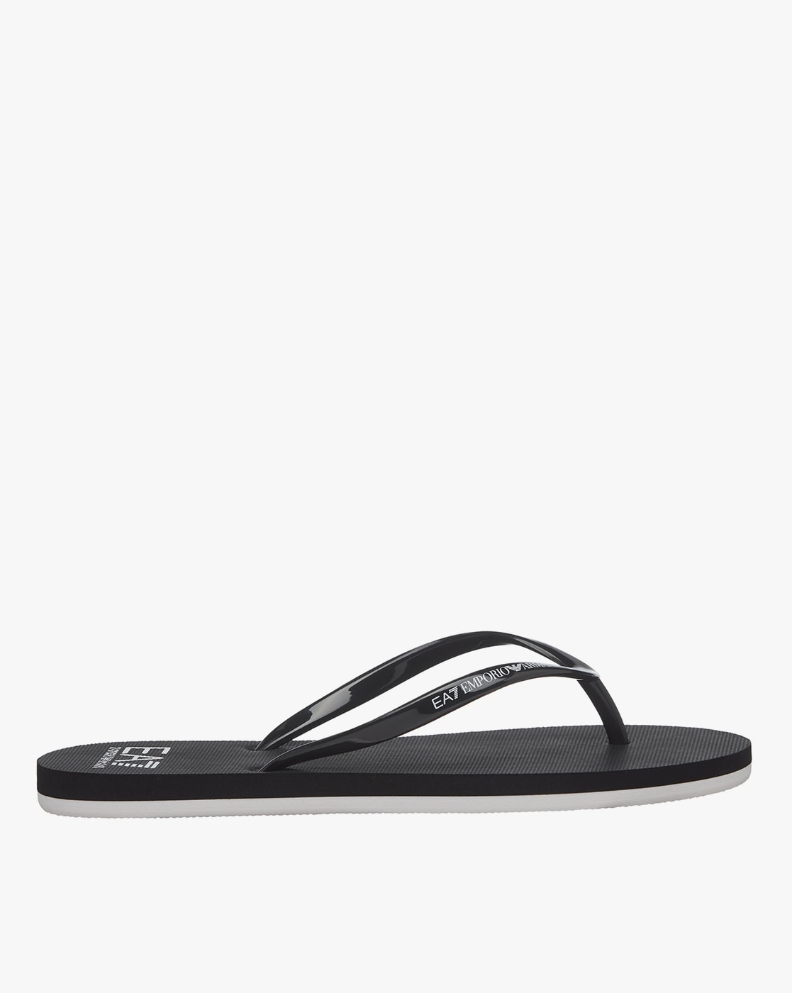 Buy Black Flip Flop Slippers for Women by EA7 Emporio Armani