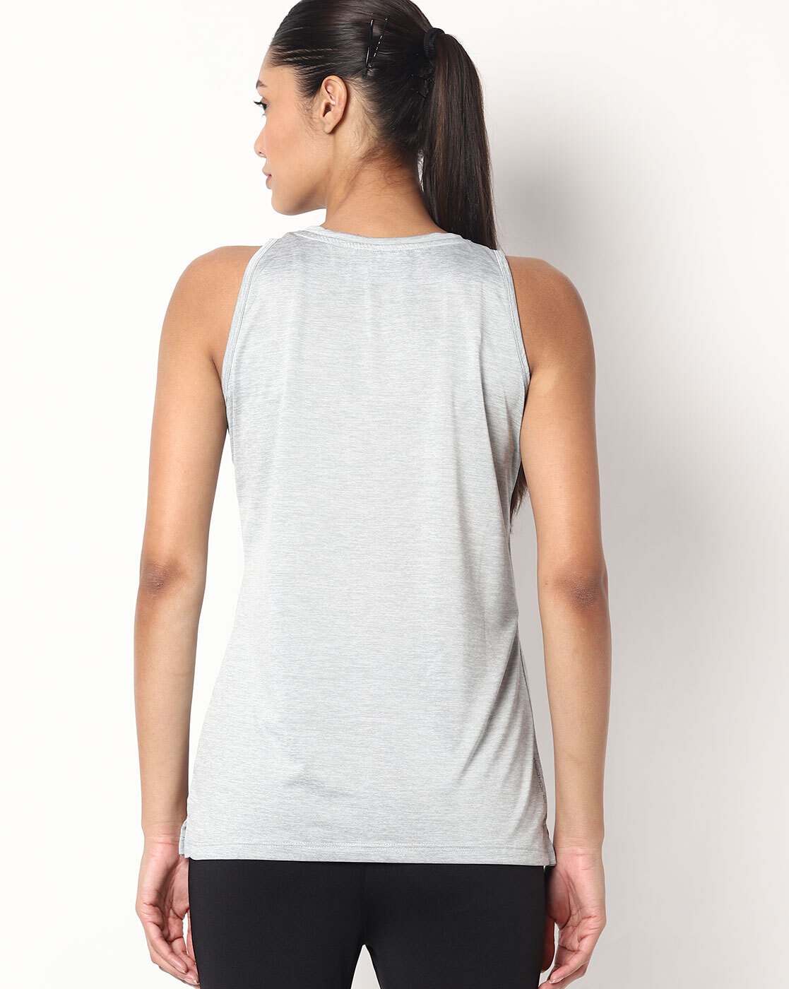 Printed Round-Neck Yoga T-shirt with Raglan Sleeves