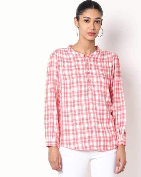 Buy Coral Red Shirts for Women by DNMX 