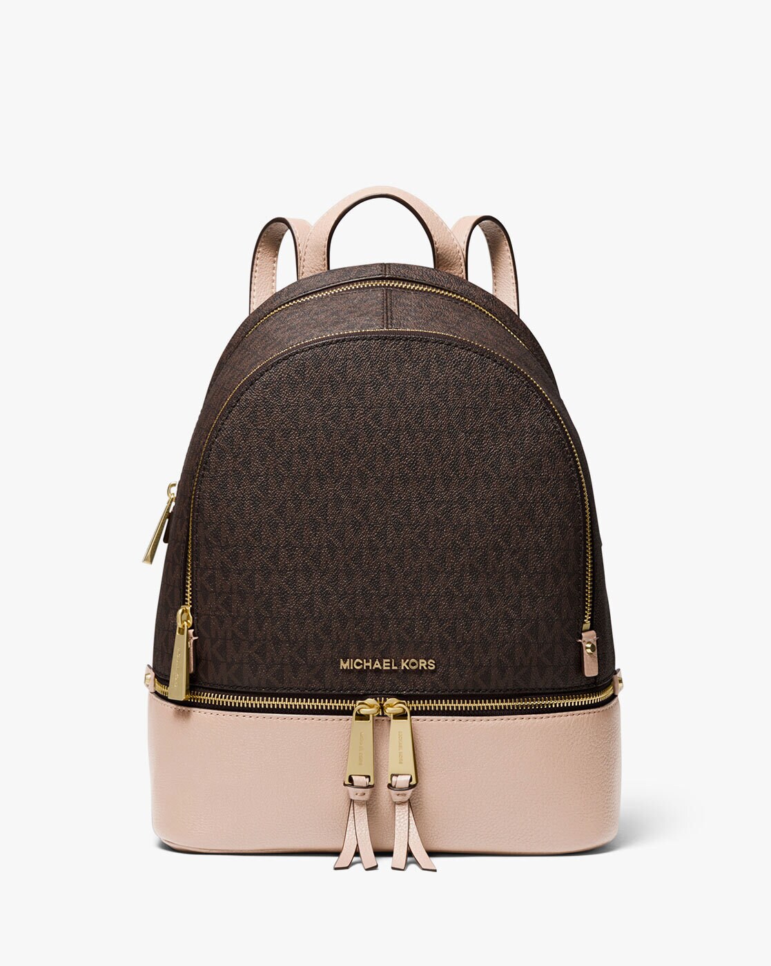 Buy Michael Kors Rhea Logo Print Backpack | Brown Color Women | AJIO LUXE