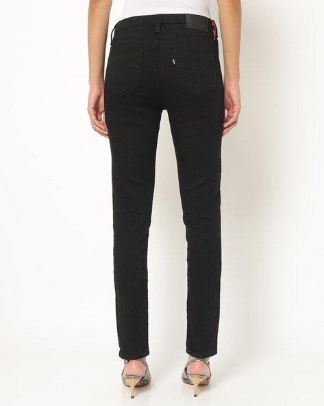 levi's mid rise skinny jeans black