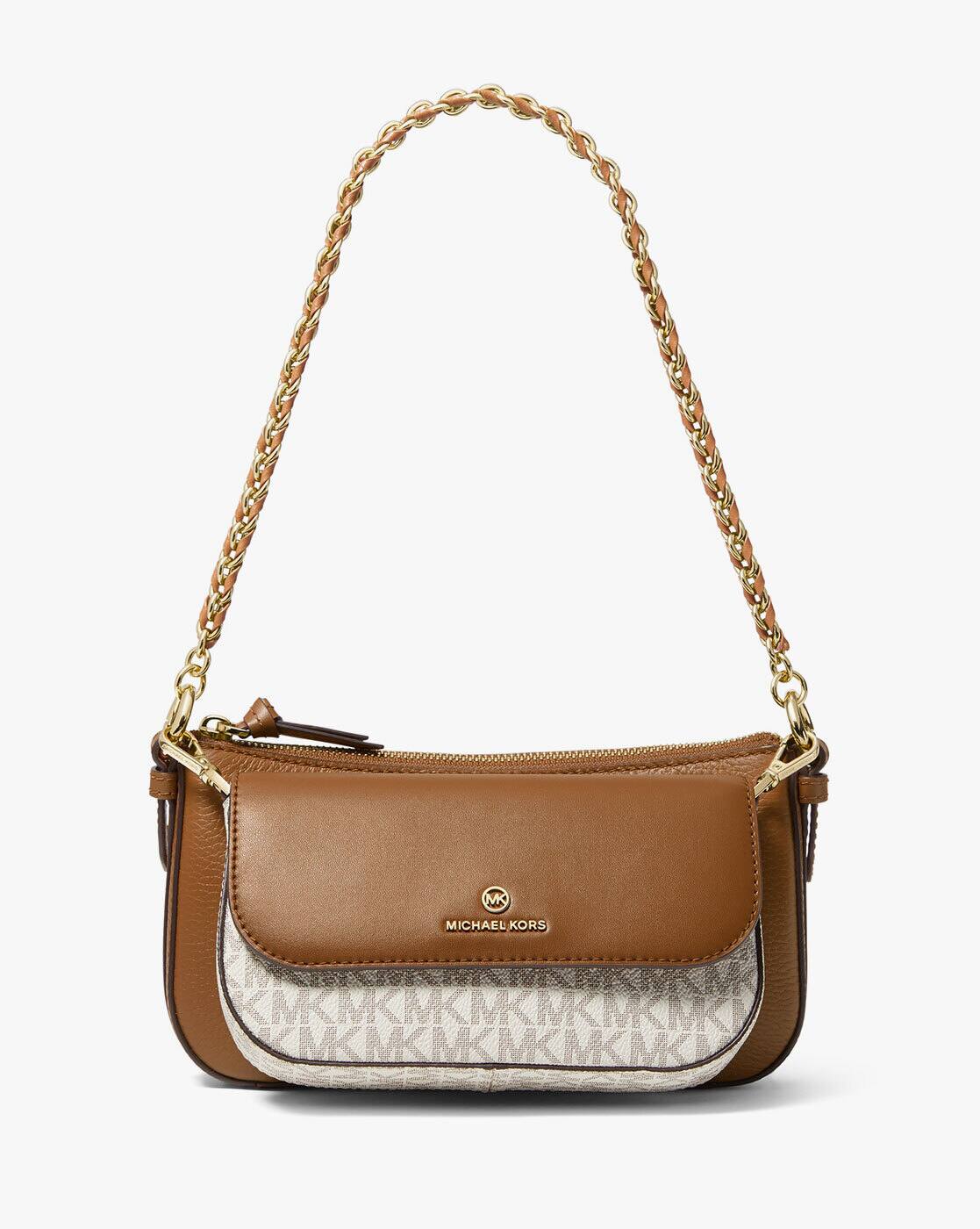 michael kors jet set logo coated canvas pouch