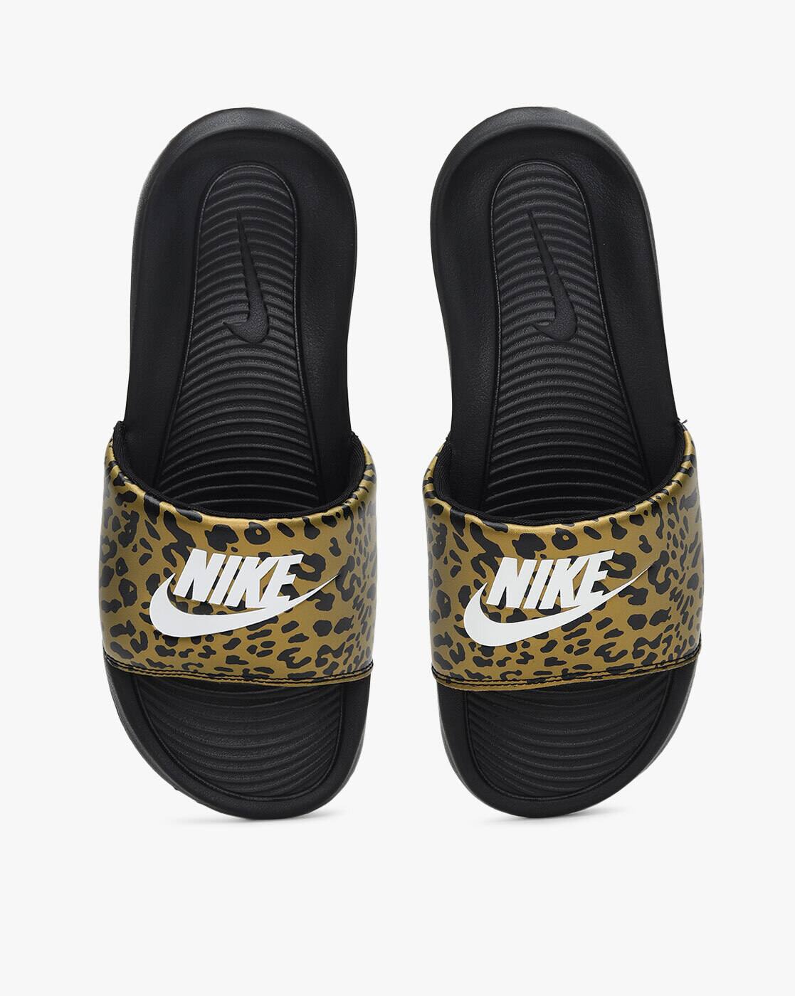 nike animal print sliders