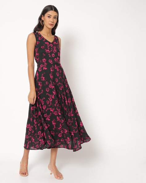 Open Back Deep V-Neck Side Split Long Floral Dress - China Causal Dress and  Sexy Dress price | Made-in-China.com