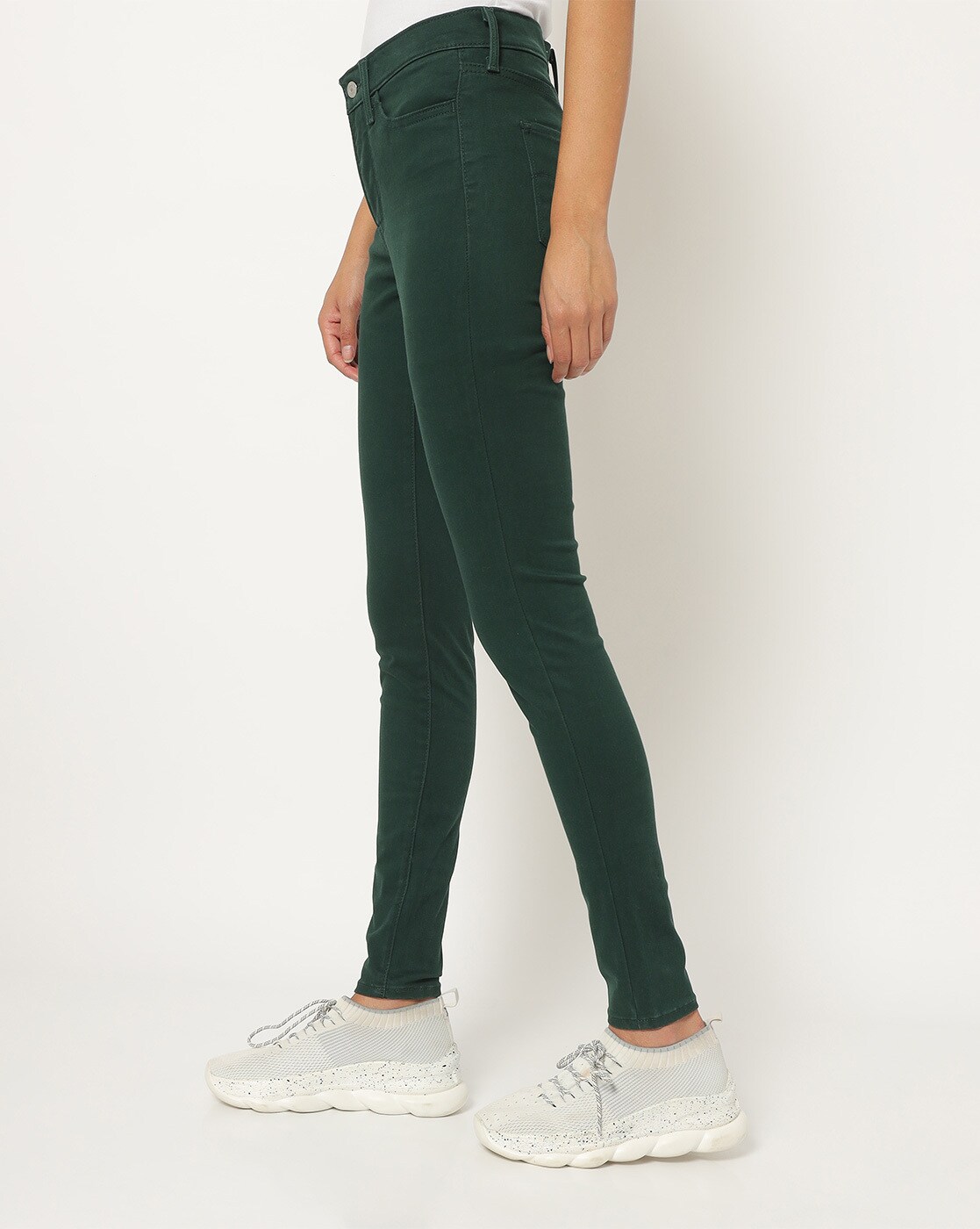 forest green skinny jeans