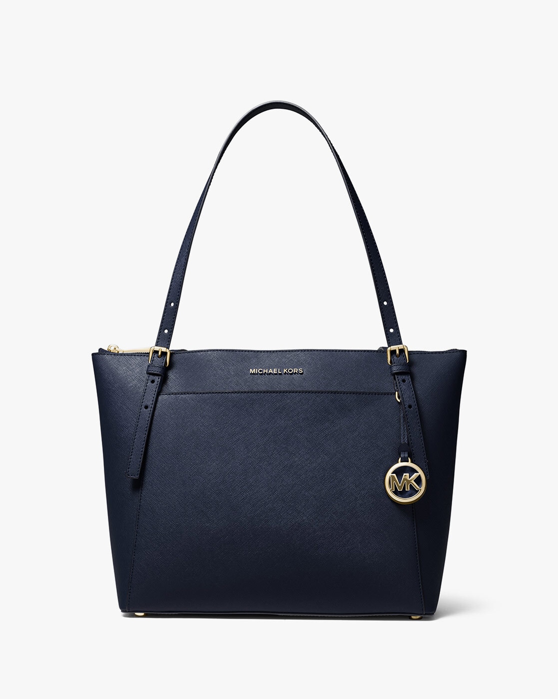 Jet set leather tote Michael Kors Navy in Leather - 38329384