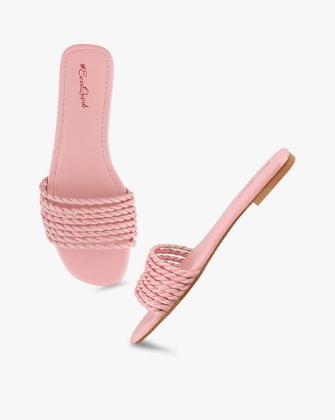 Buy Pink Flat Sandals for Women by Everqupid Online | Ajio.com