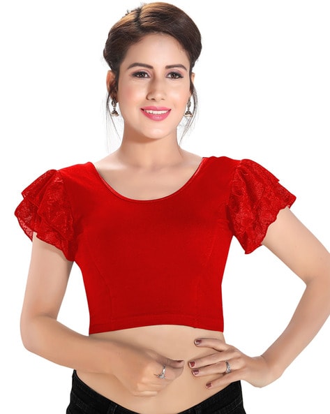 Buy Red Blouses for Women by SALWAR STUDIO Online
