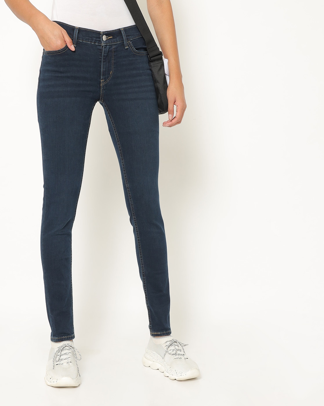 levi's mid rise super skinny jeans