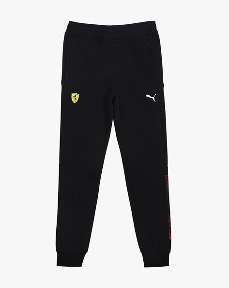 Buy PUMA Motorsport Men Black & Grey Colourblocked Scuderia Ferrari Sweat  Pants Cc - Track Pants for Men 7033406 | Myntra