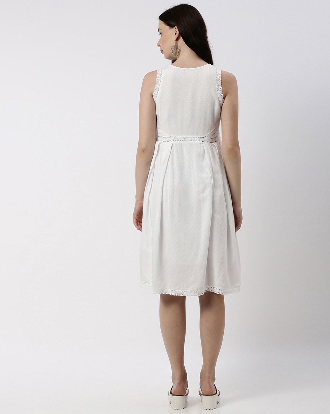 kalawatis Women Fit and Flare White Dress - Buy kalawatis Women Fit and  Flare White Dress Online at Best Prices in India | Flipkart.com
