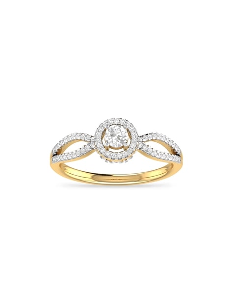 18k Rose Gold Diamond Infinity Intertwined Band Ring Wedding Anniversa –  ASweetPear