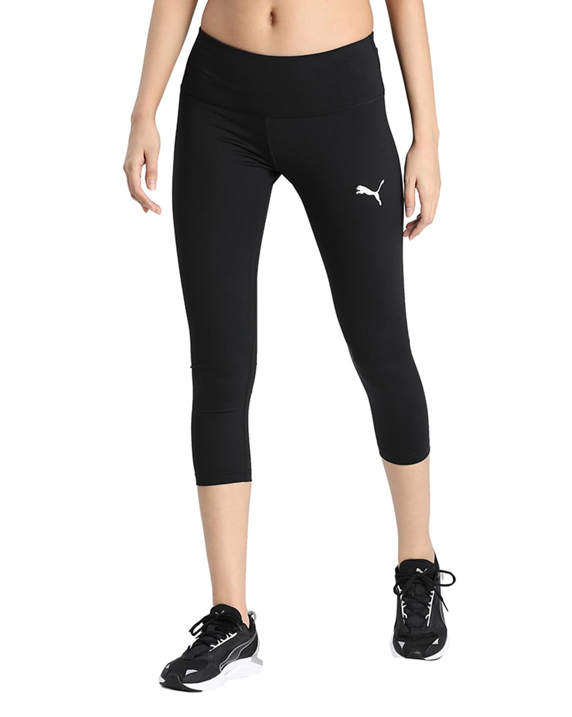 lï-jaa yggdrazil black leggings 3/4 mid length with lace and lacing on  calves