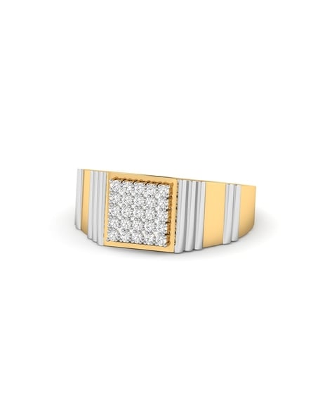 Finaura - Men's ring designs tend to be broader and slightly heavier than  women's rings. So it looks special! Set in 18 Kt Gold (3.53 grams). To see  and purchase these jewelleries,