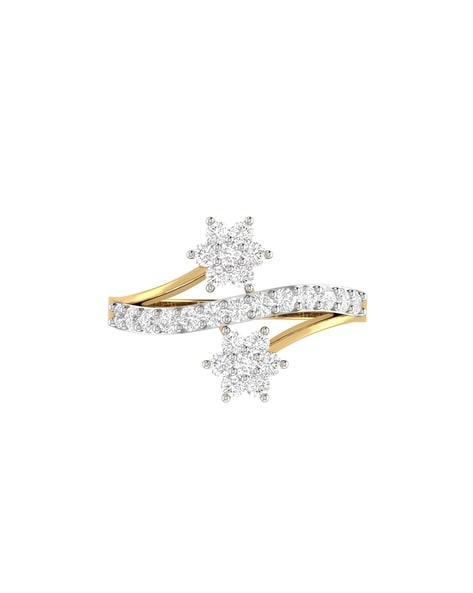 Luxurious 18 Karat Gold And Diamond Square Ring