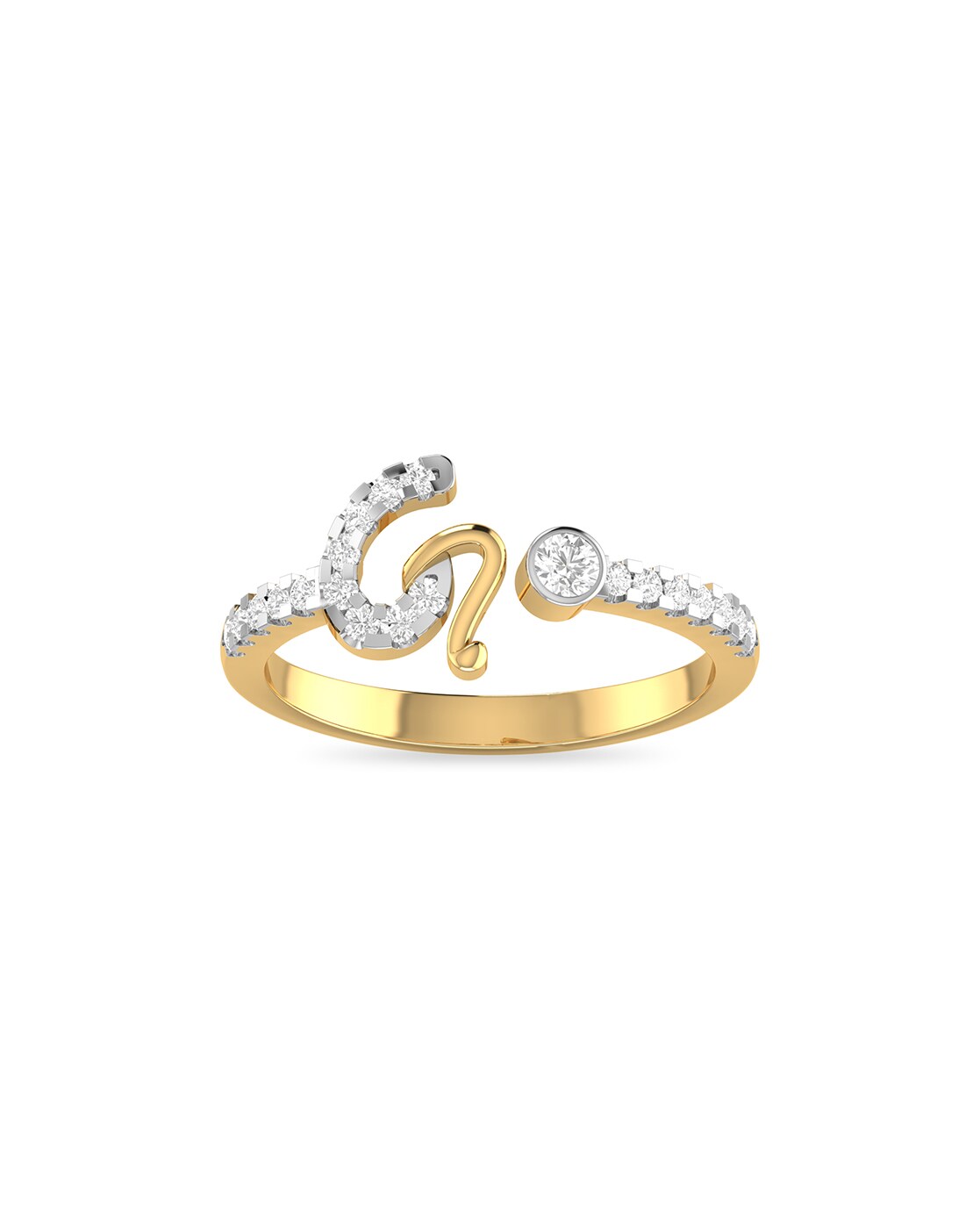 Men's Diamond Letter K Ring in 9ct Gold | Gold Boutique