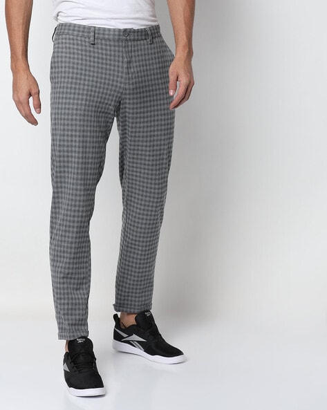 Tailored-Fit Grey Checkered Suit Pant | RW&CO.