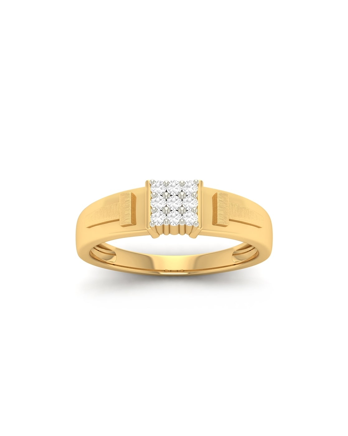 Men's Fashion 18K Solid Yellow Gold 2.15CT Natural Diamond Wedding Band  Rings - Walmart.com
