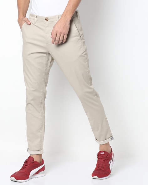 Buy Beige Trousers & Pants for Men by NETPLAY Online