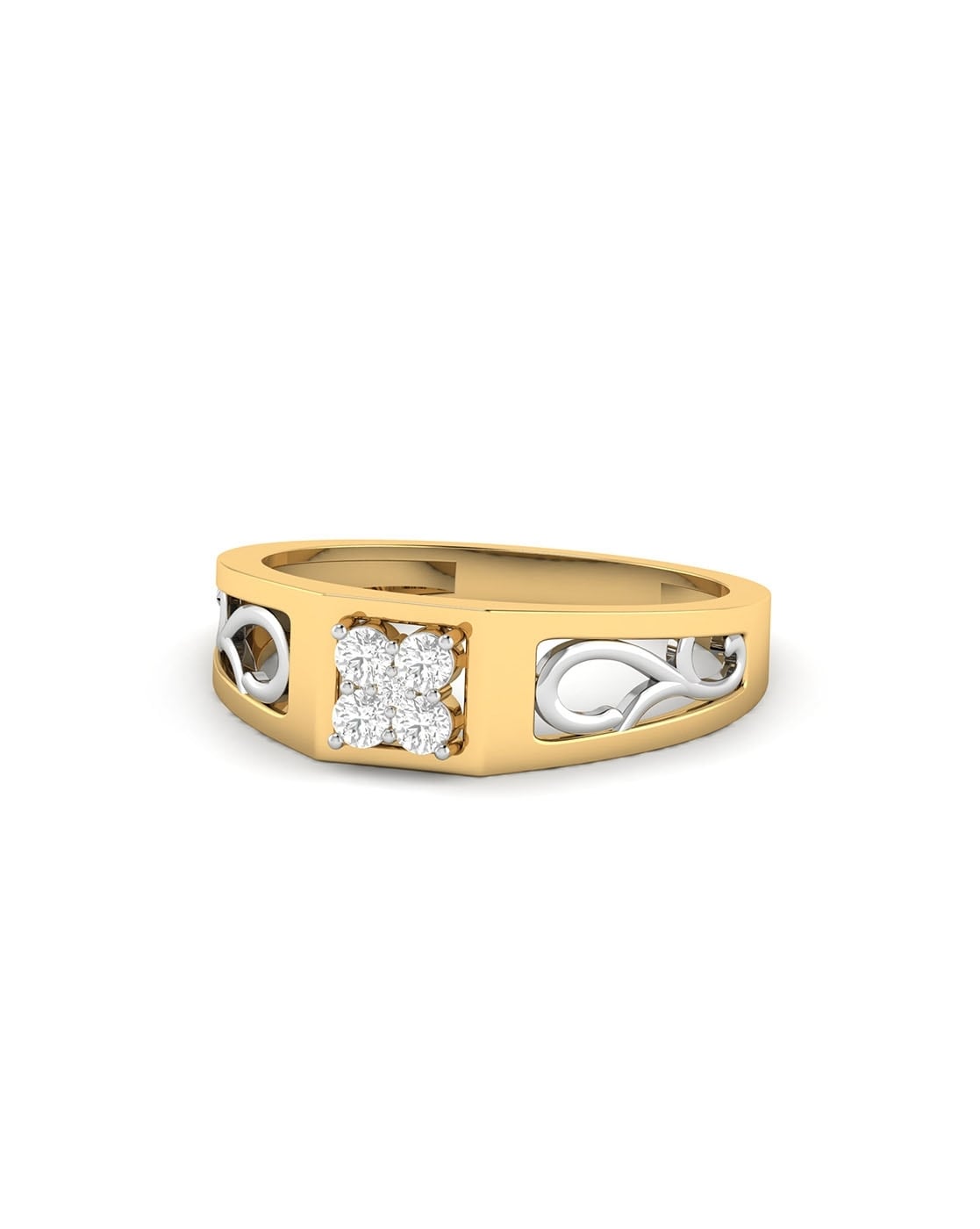 Designer Platinum Single Diamond Couple Ring JL PT CB 146