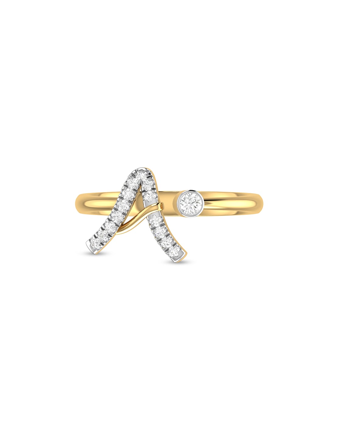 English Alphabet Diamond Ring 14K Gold Men And Women European American  Personality Customization | Seidayee Jewelry