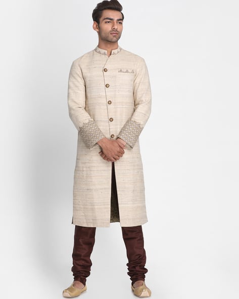 beige sherwani