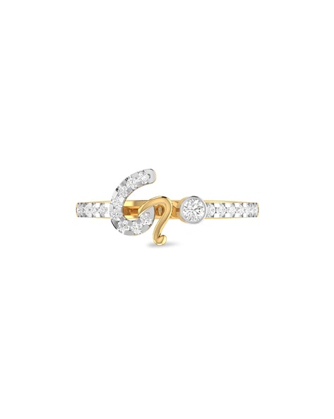 Engagement Alphabet Shape Diamond Ring at best price in Surat | ID:  27161858055