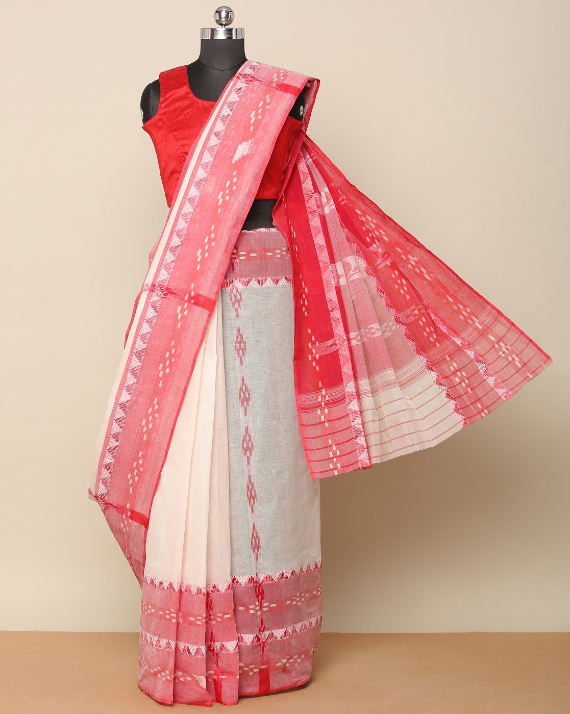 Buy White Sarees for Women by PARAMPARIK TEXTILE Online | Ajio.com