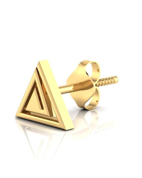 Buy Yellow Gold Earrings for Men by Iski Uski Online