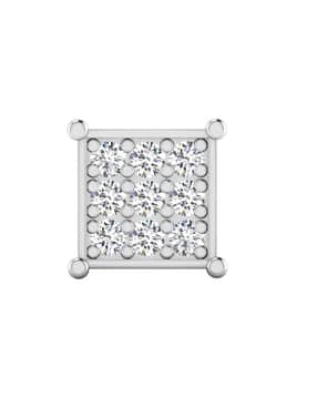 18 KT Yellow Gold Diamond Stud Earrings-image-3