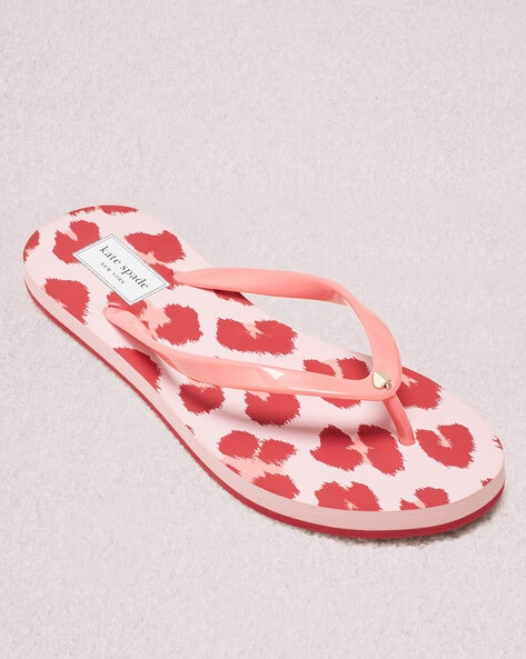 Buy KATE SPADE Nicki Printed Thong-Strap Flip-Flops | Pink Color Women |  AJIO LUXE