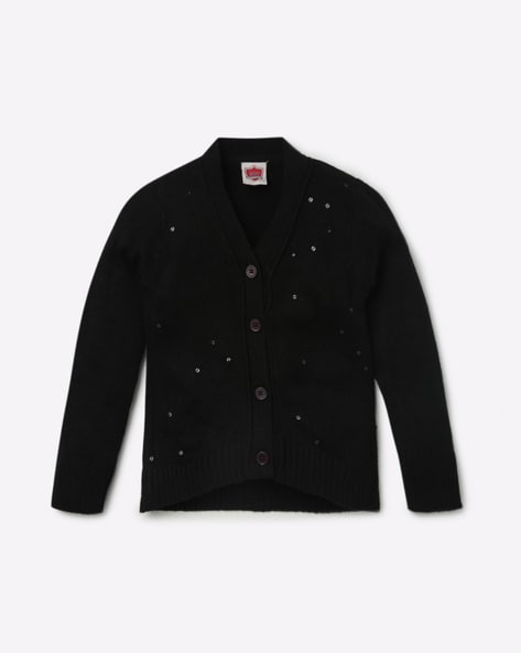 612 League Embellished Button-Down Cardigan