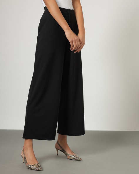 Broadstar Black Relaxed Fit High Rise Trousers
