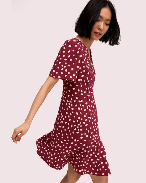 kate spade burgundy dress Womens Dresses Kate Spade Burgundy Dress Kate Spade Size US Dress: Elegant  Ruffled Detail