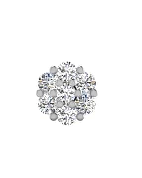 iski uski 18 KT White Gold Diamond-Studded Earring-picture-13