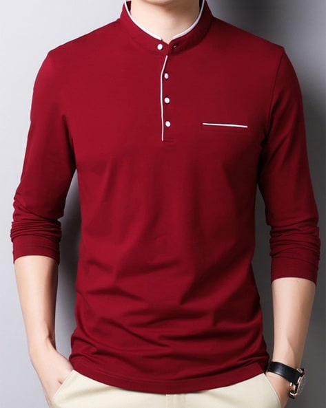 Full Sleeves Henley T-shirt