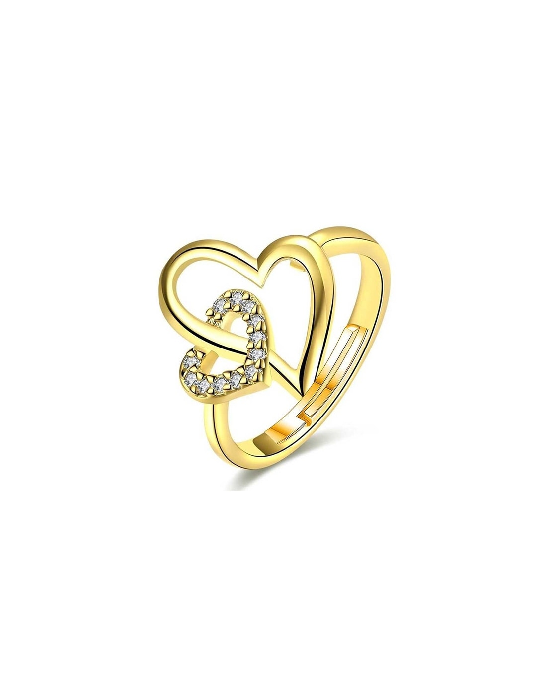 Dainty Heart Shaped Round Diamond Ring - Abhika Jewels