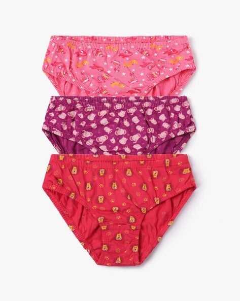 Rio 5 Pack Women Cotton Underwear Hipster Bikini Brief Polka Dot