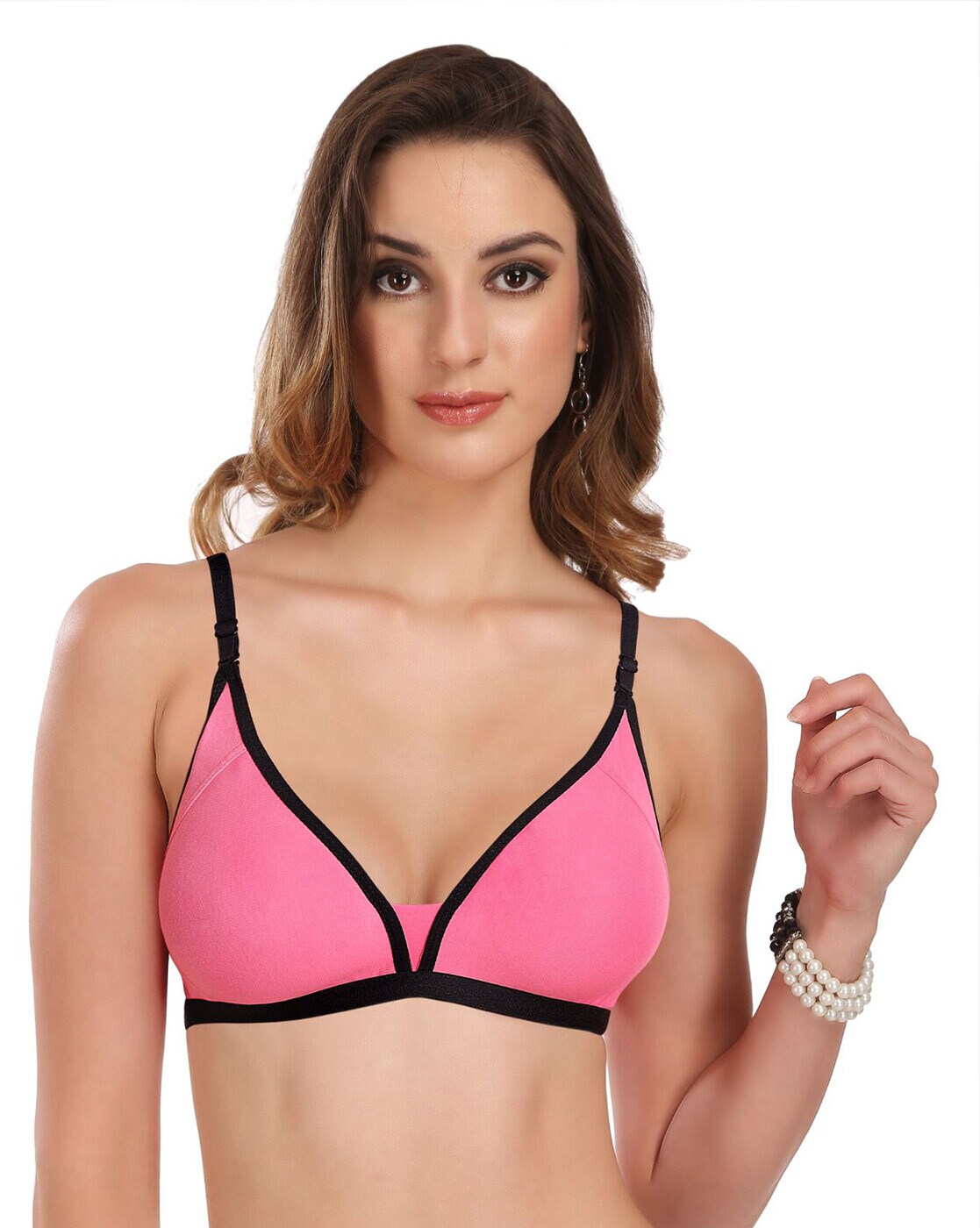 Buy online Pink Non Padded Regular Bra from lingerie for Women by  Featherline for ₹279 at 20% off